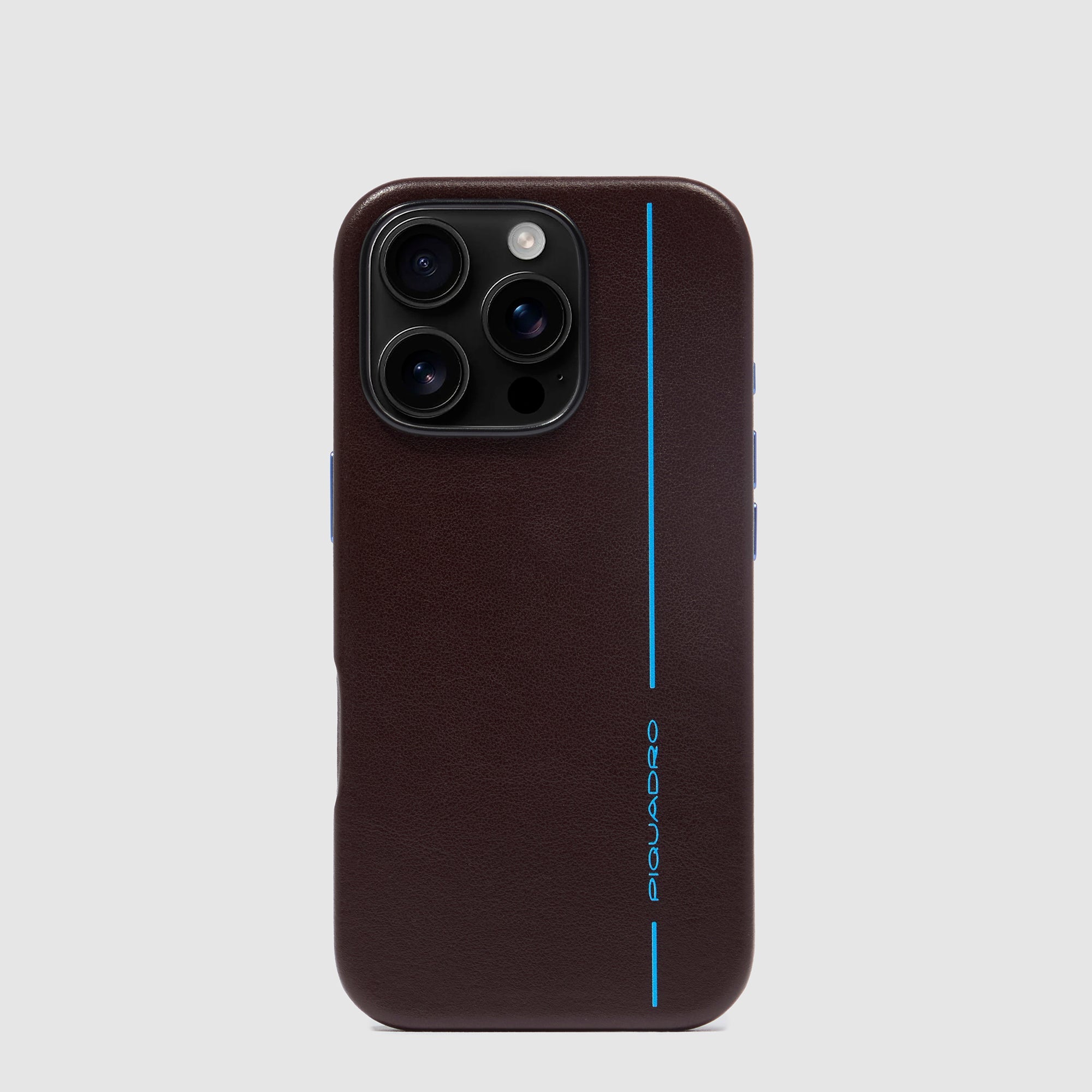 Piquadro Connequ Handyhülle iPhone 16 Pro Leder Braun