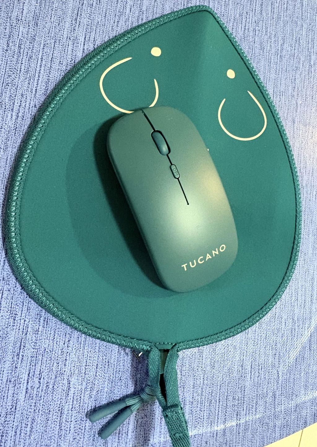 Tucano Topo Mauspad + Funkmaus Kabellos Schwarz 1600 DPI