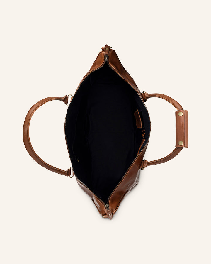 Buckle & Seam Linwood Weekender Leder Braun 37 L Handgepäck
