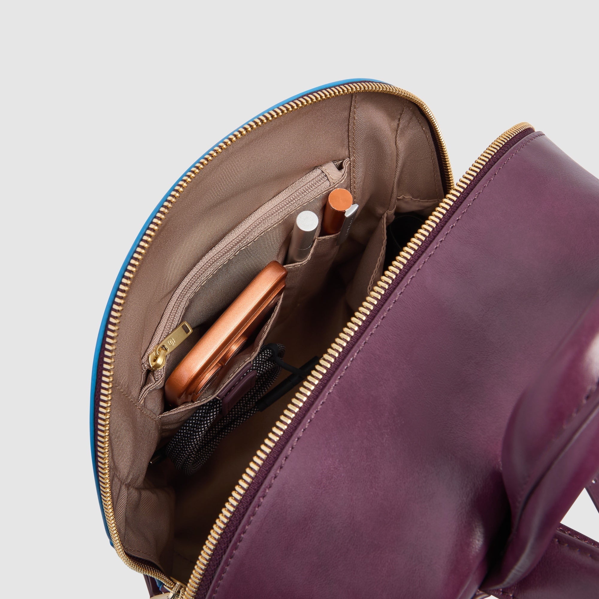 Piquadro Lyra Mini-Rucksack Damen Leder Schwarz iPad mini