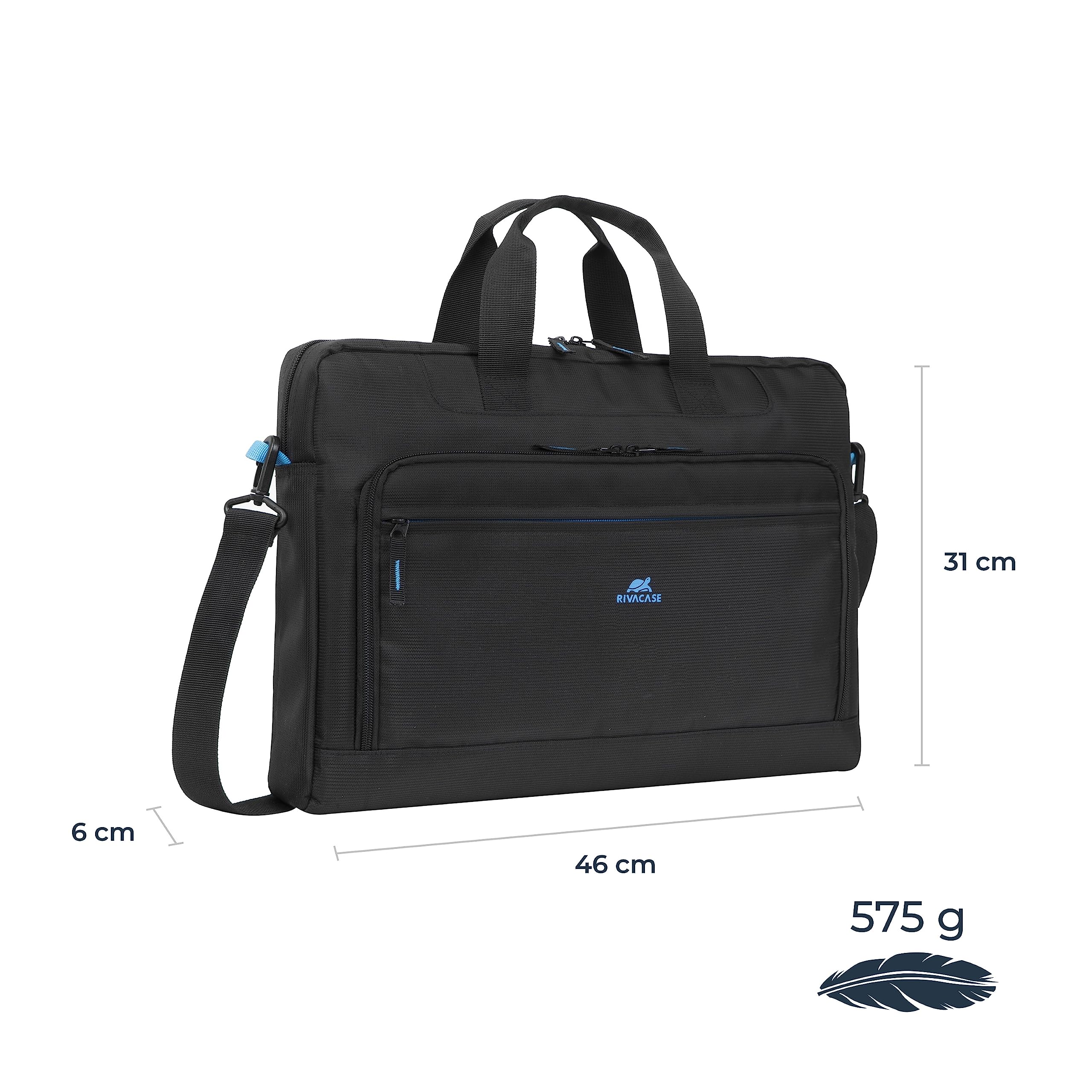 Rivacase Central Laptoptasche 17,3 Zoll schwarz gepolstert