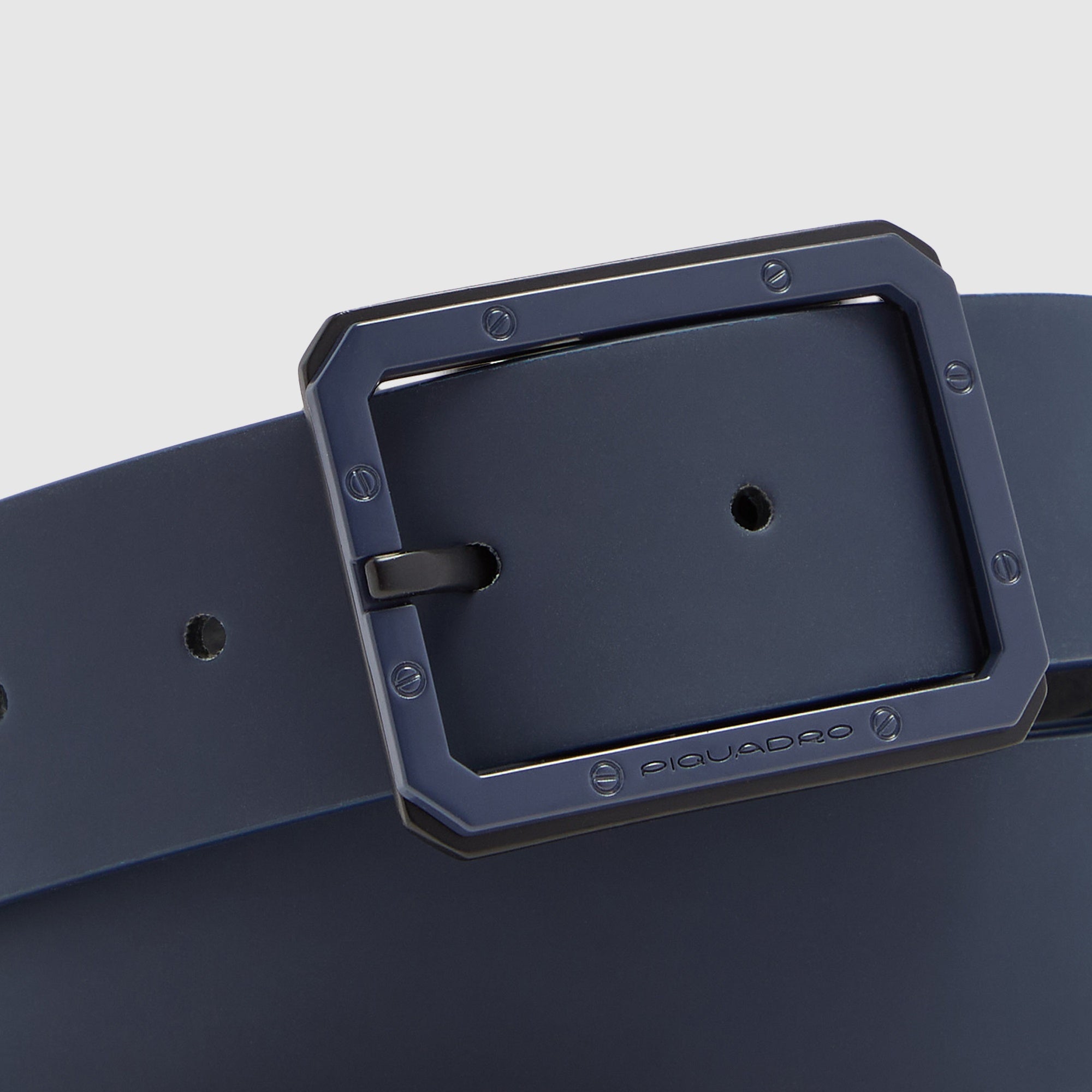 Piquadro Blue Square Herrengürtel Leder blau Dorn