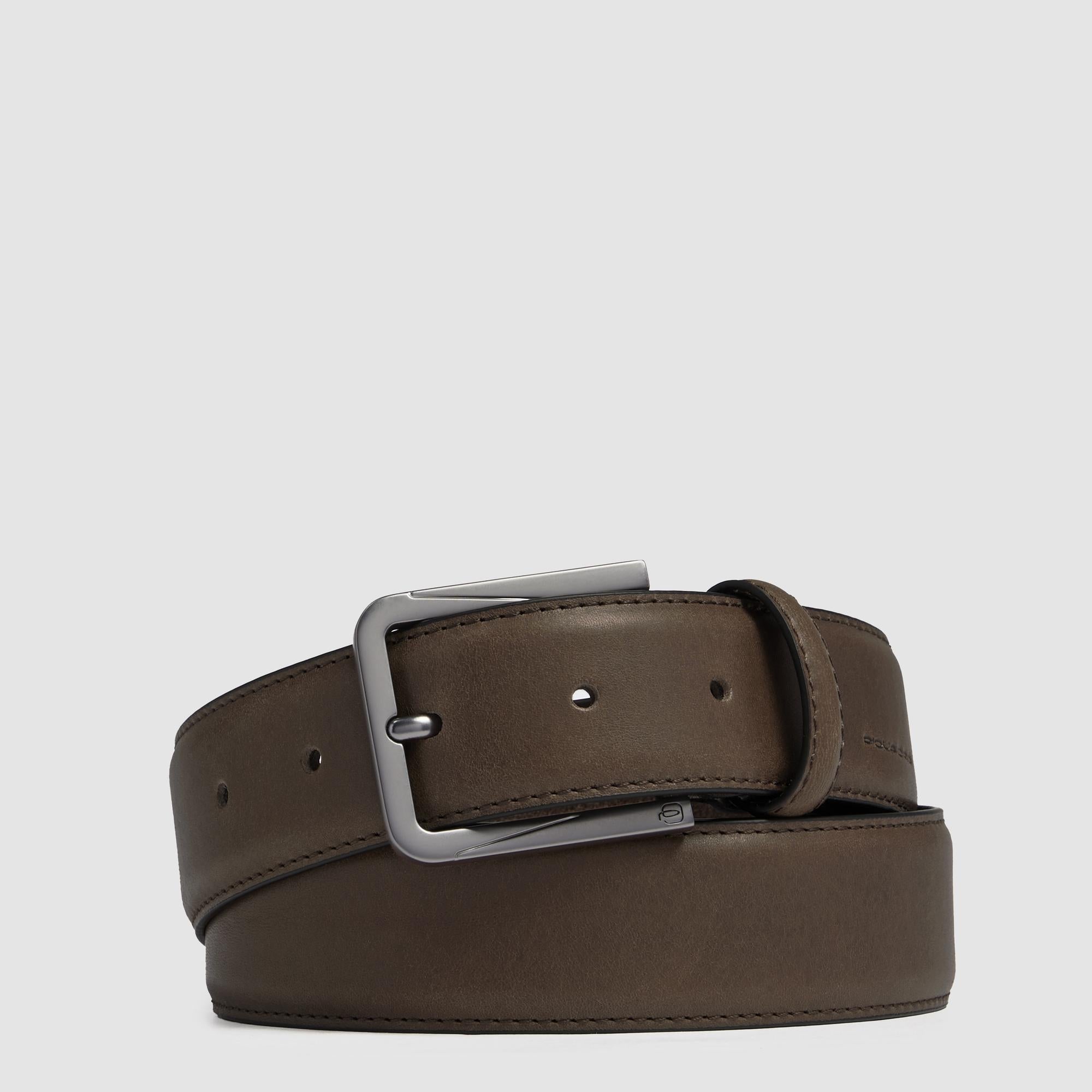 Piquadro Blue Square Gürtel Leder Dorn Schwarz
