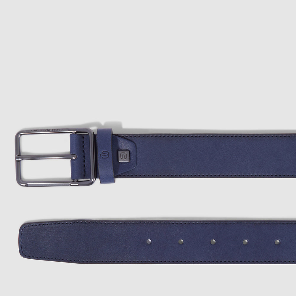 Piquadro Blue Square Gürtel Herren Leder Dorn blau
