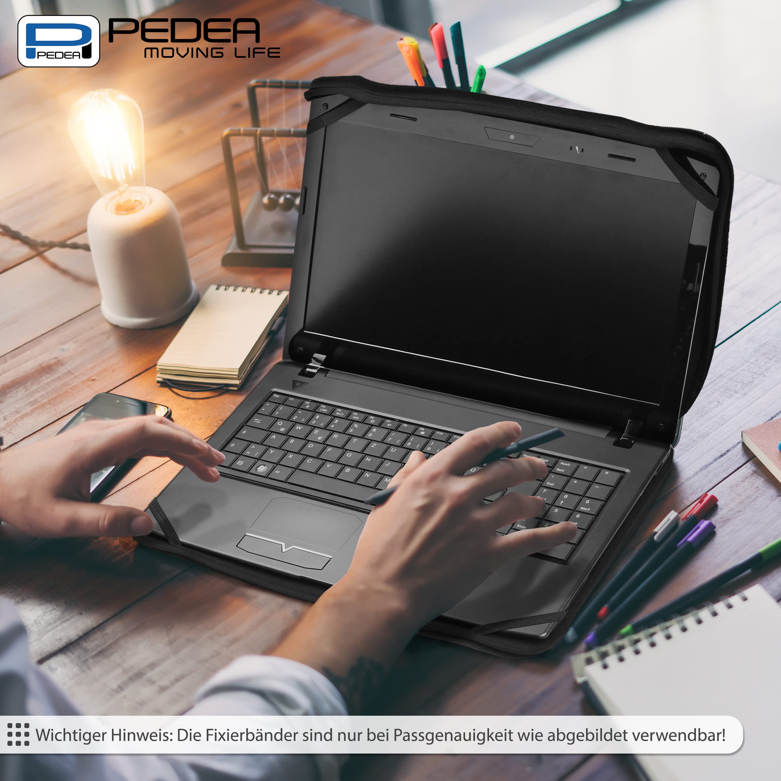 Pedea 17,3 Zoll Laptop Hülle Neopren schwarz wasserabweisend
