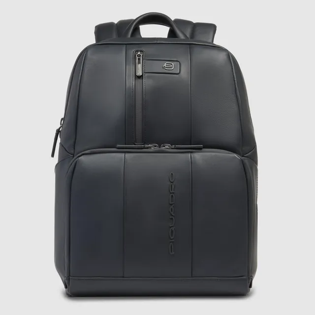 Piquadro Black Square Rucksack 14 Zoll Schwarz Klein