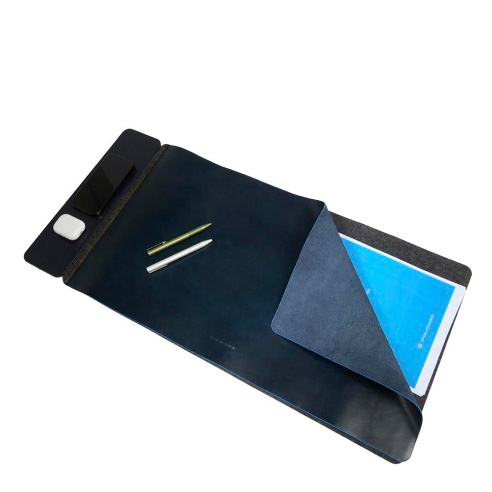 Piquadro BagMotic Schreibtischunterlage Leder Wireless 15W
