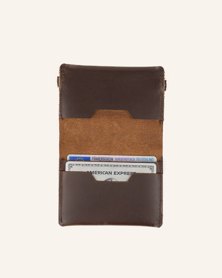 Buckle & Seam Finley Cardholder Leder Brown