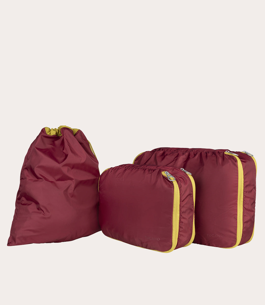 Tucano Piego Travel Set Kofferorganizer Schwarz Nylon 3-tlg