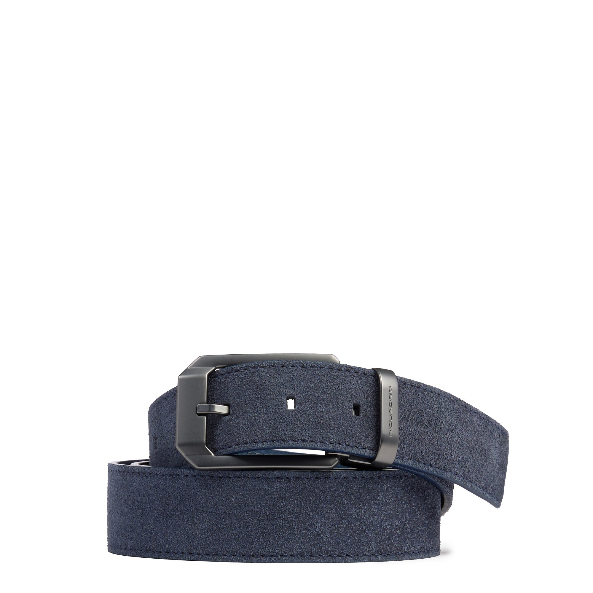 Piquadro Blue Square Herrengürtel Wildleder Blau
