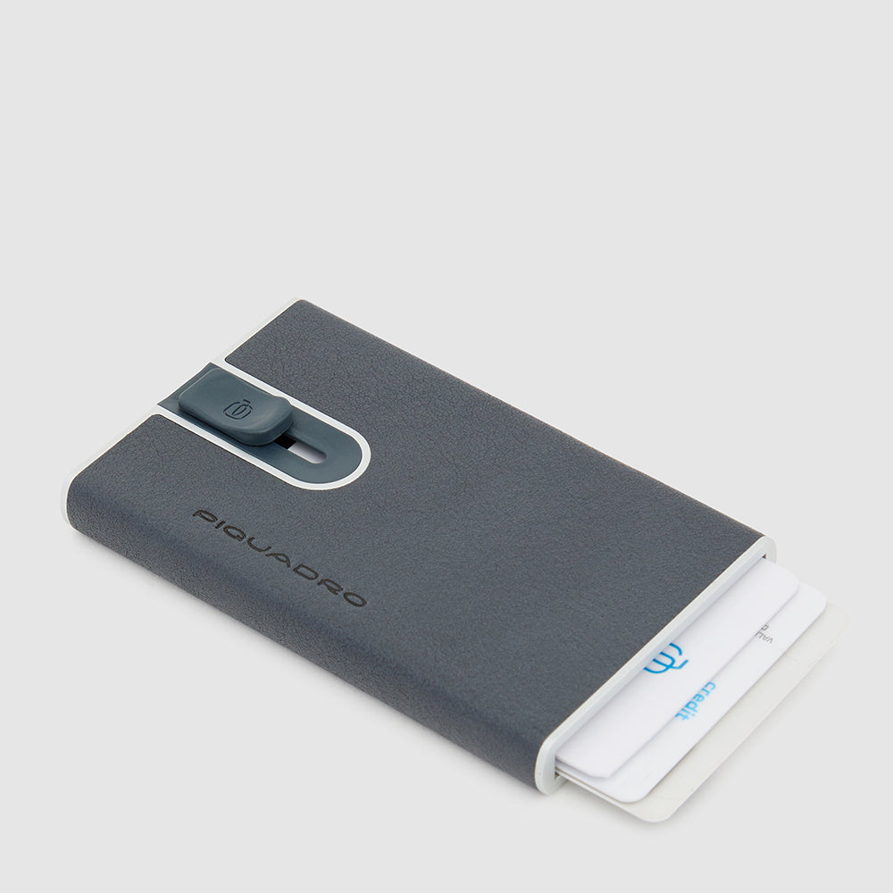 Piquadro Black Square Portcredit Kartenetui Schwarz RFID
