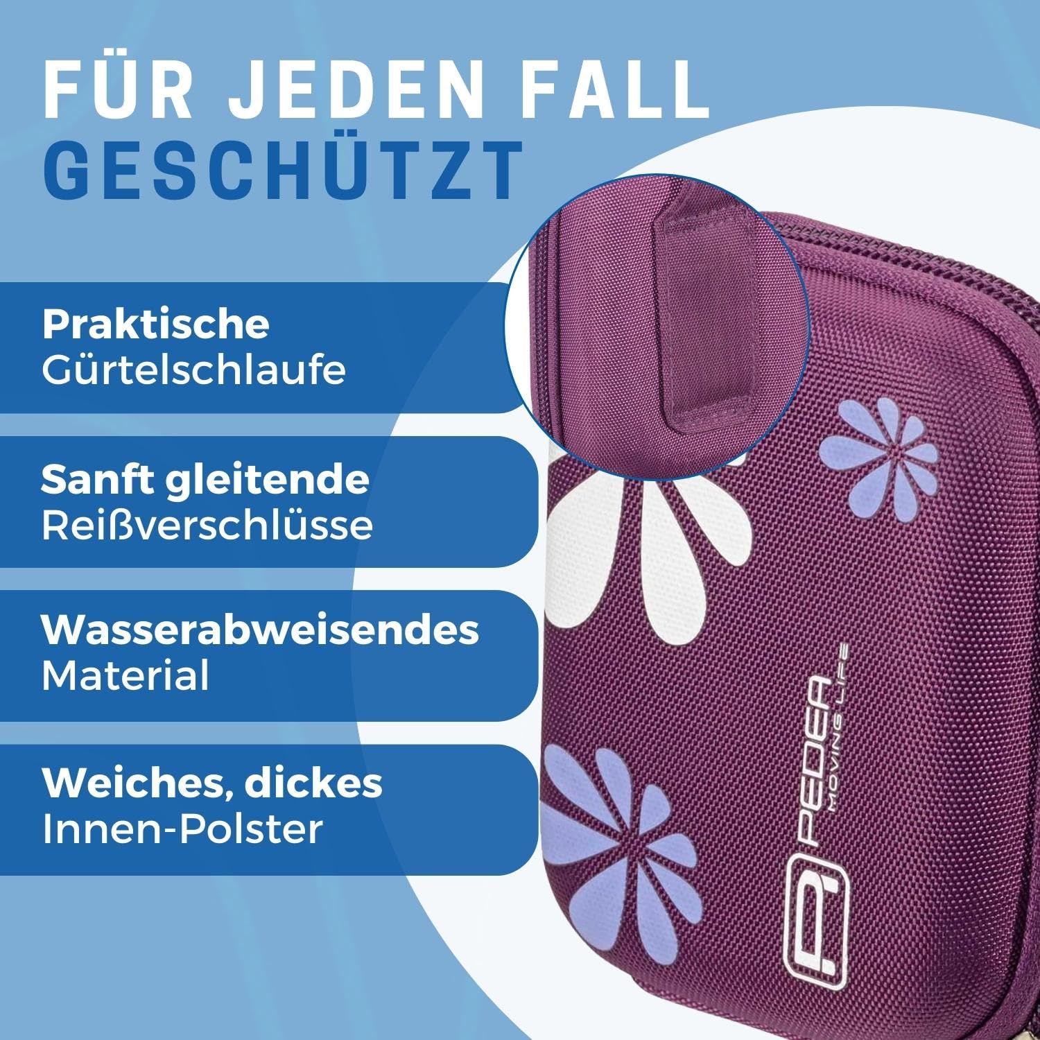 Pedea Kamera-Zubehör Hardcase Kameratasche 11x7x3 Lila