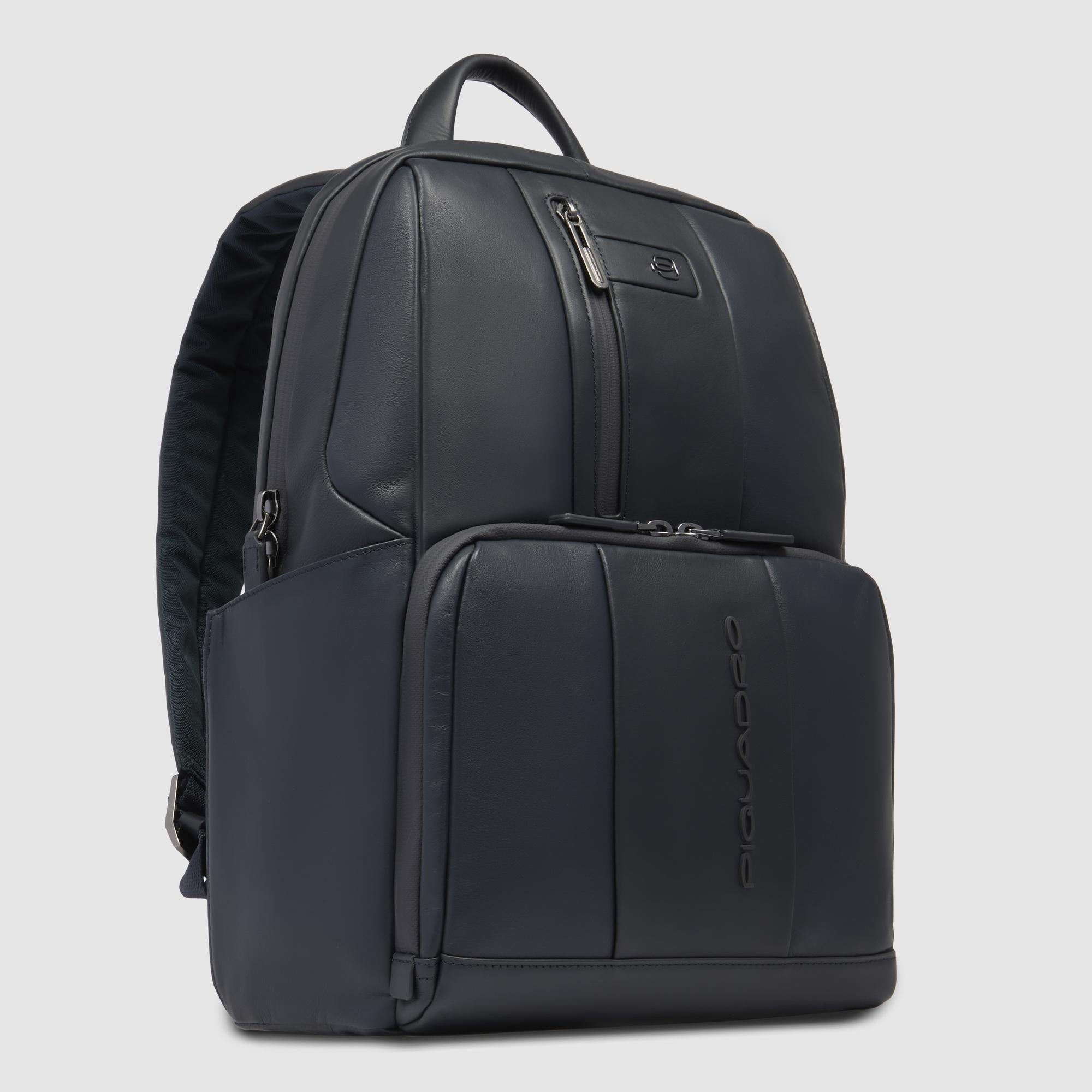 Piquadro Black Square Rucksack 14 Zoll Schwarz Klein