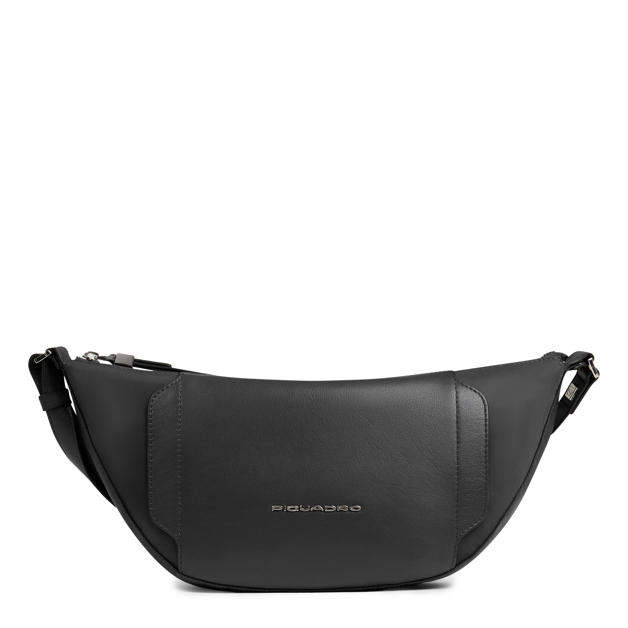 Piquadro Circle Bauchtasche Damen Schwarz RFID Recycling