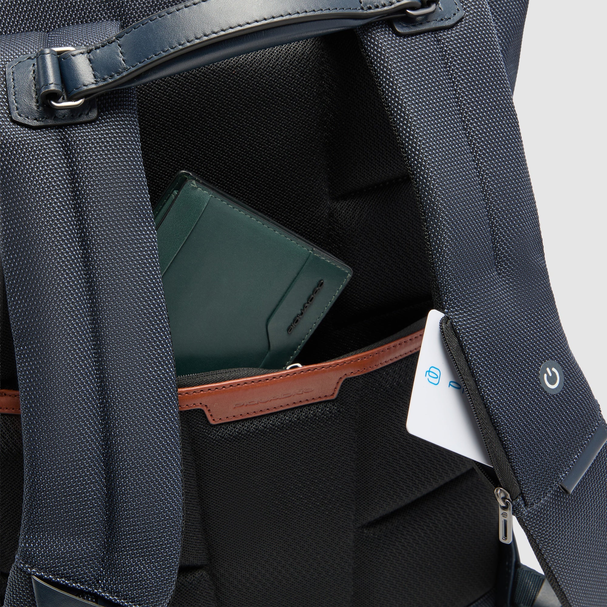 Piquadro Corner 2.0 Roll-Top Rucksack 15,6 Zoll Schwarz