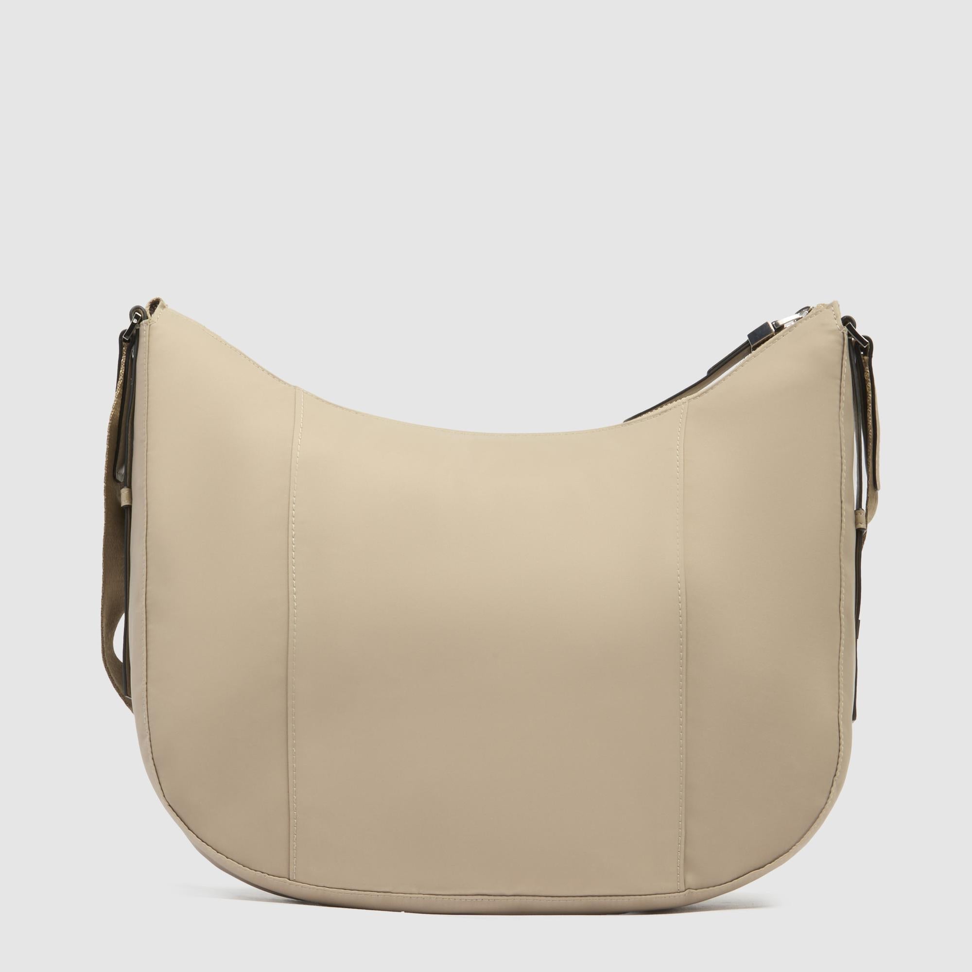Piquadro Circle Umhängetasche Damen iPad beige RFID Leder