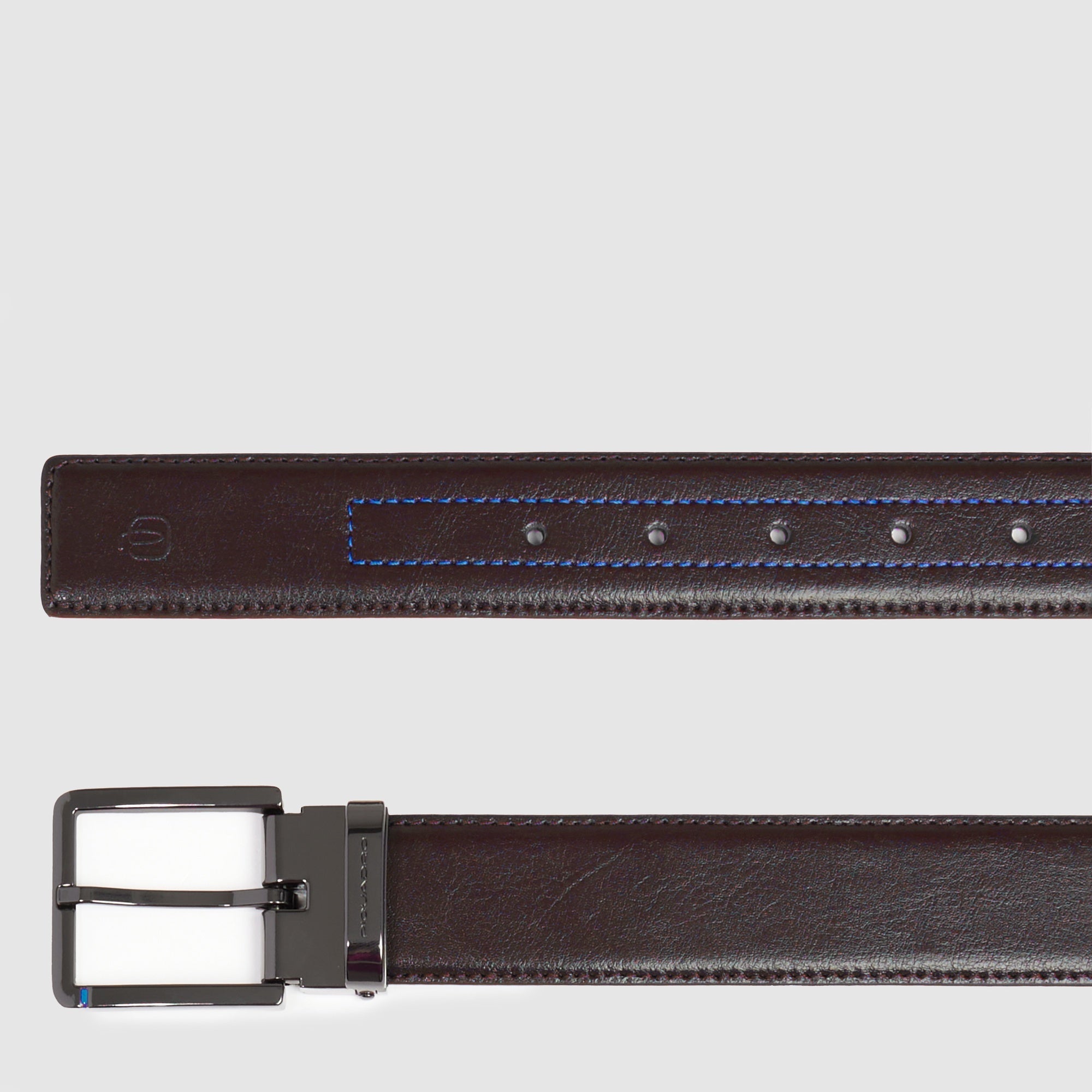 Piquadro Blue Square Gürtel Herren blau Leder Dornschließe