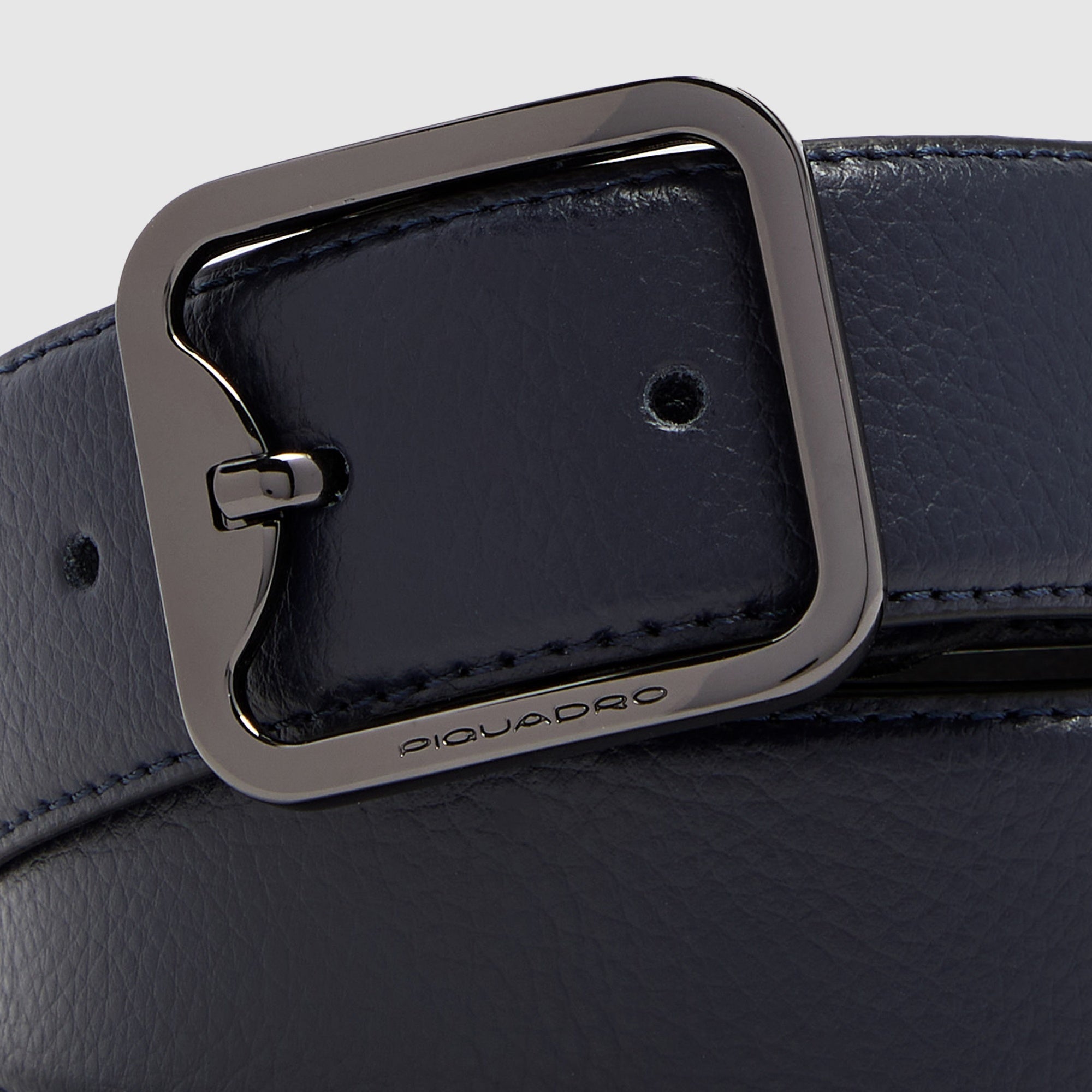 Piquadro Blue Square Cintura 35 mm Ledergürtel blau Dornschließe