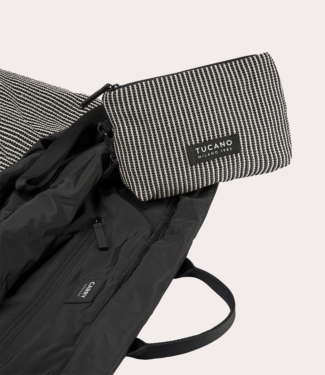 Tucano Carry Cleo Large Weekender Schwarz Stroheffekt
