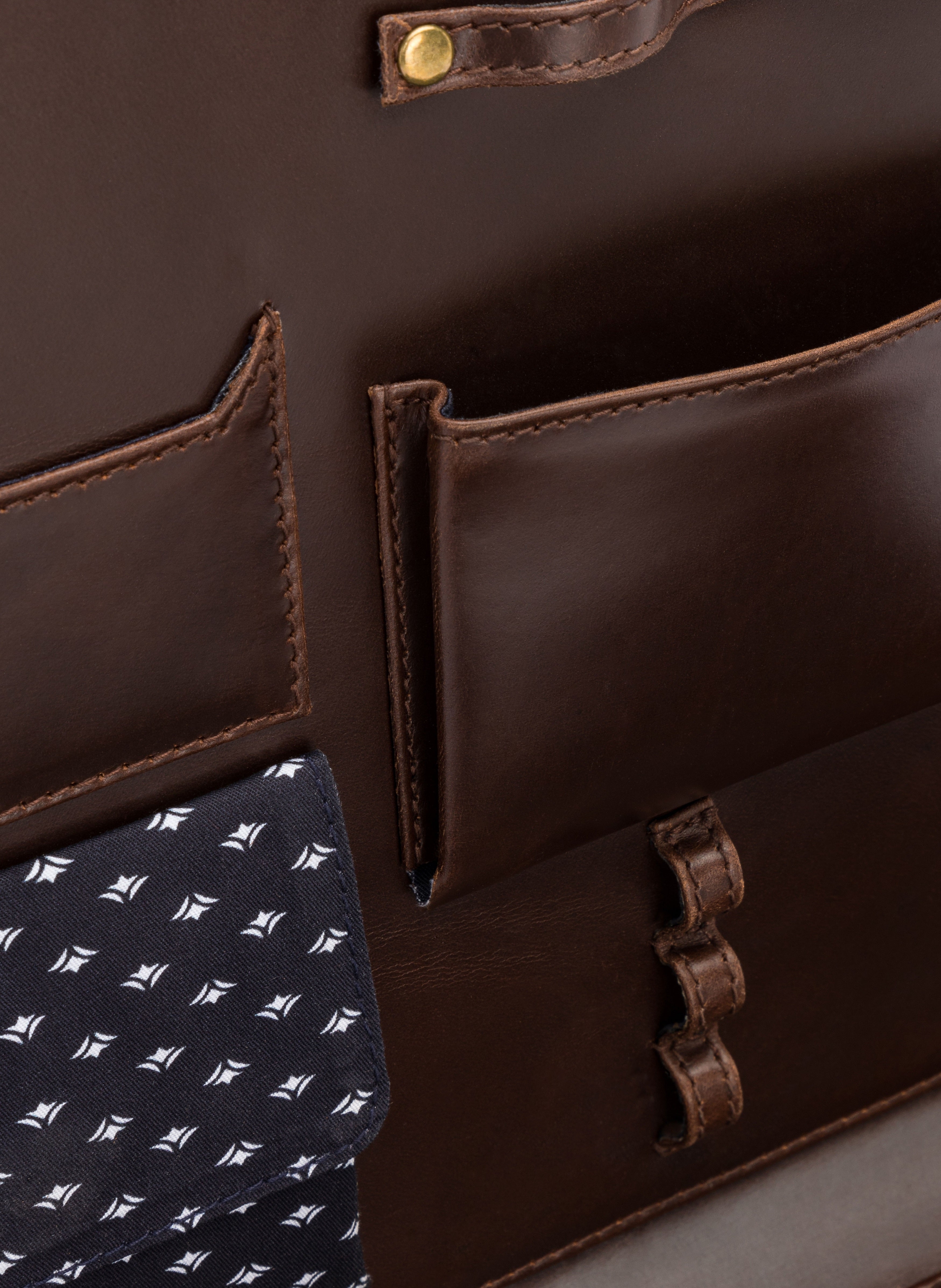 Buckle & Seam Ralph Dokumentenmappe Leder braun 14 Zoll