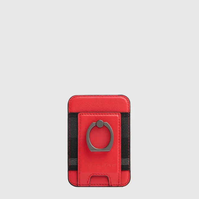 Piquadro BagMotic Kartenetui MagSafe Ring Leder Braun