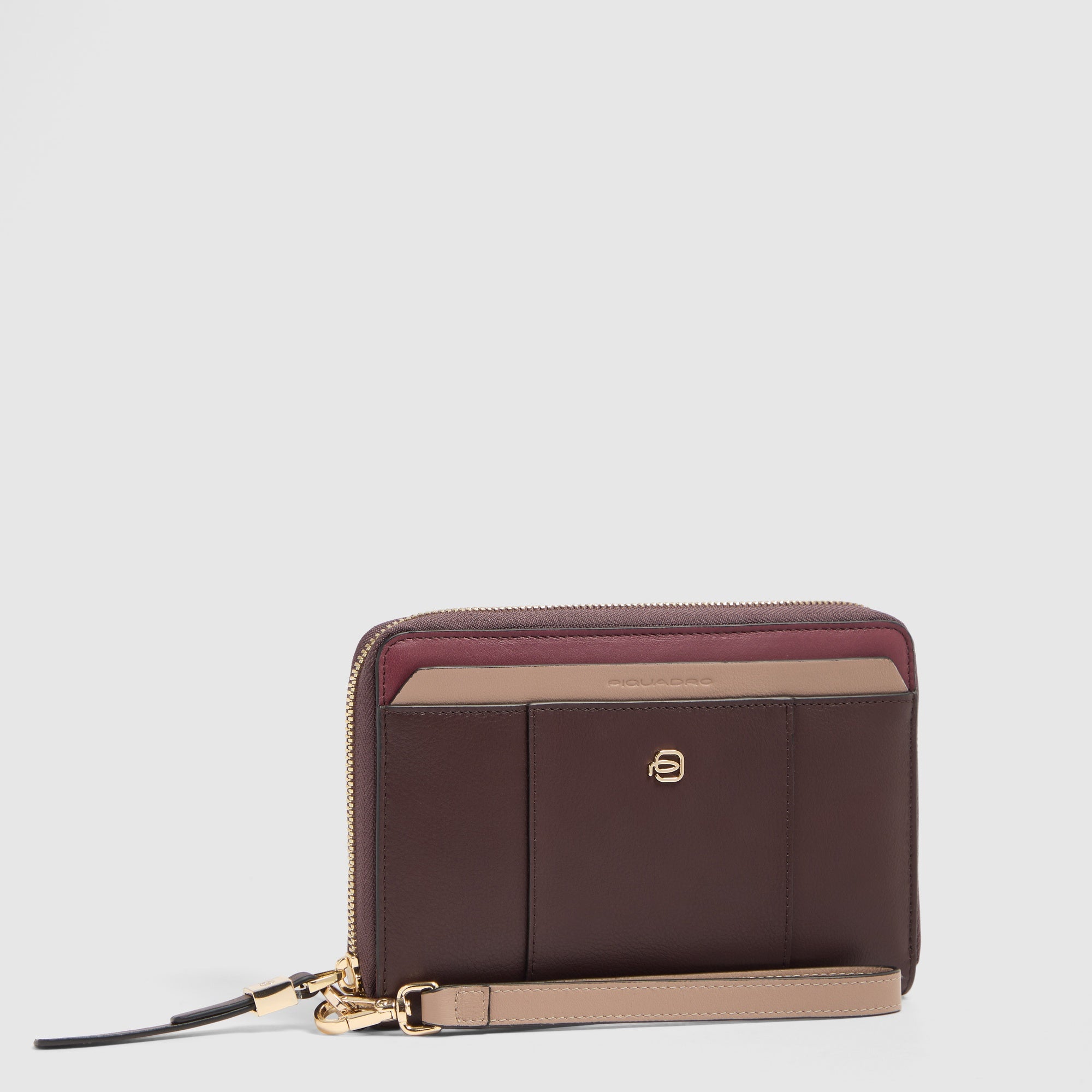Piquadro Blue Square Reisepasshülle Leder schwarz mit Reissverschluss