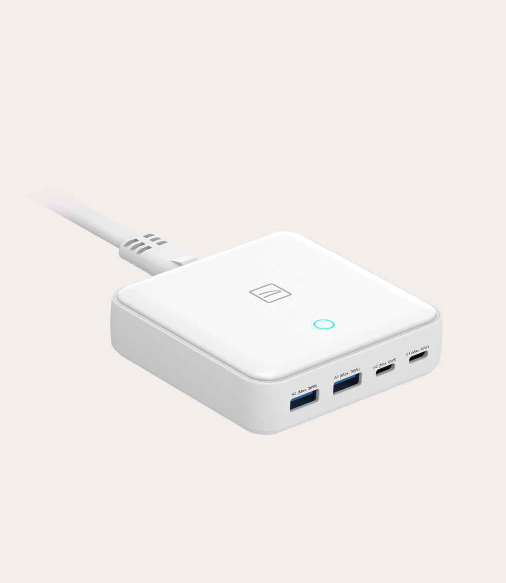 Tucano Chargers GaN 65W Ladegerät Weiß 4-Port USB-C