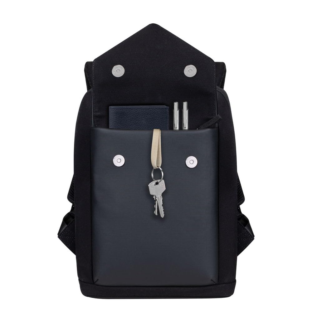 RIVACASE Agora 13,3 Laptoprucksack schwarz Kunstleder Canvas