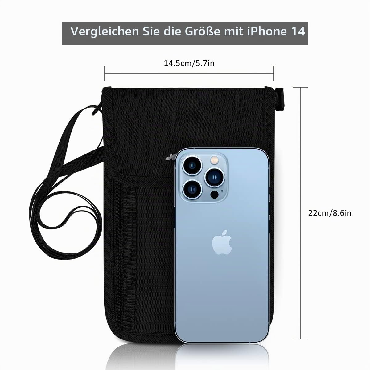 ARVOK Travel Accessories Brustbeutel RFID Nylon schwarz
