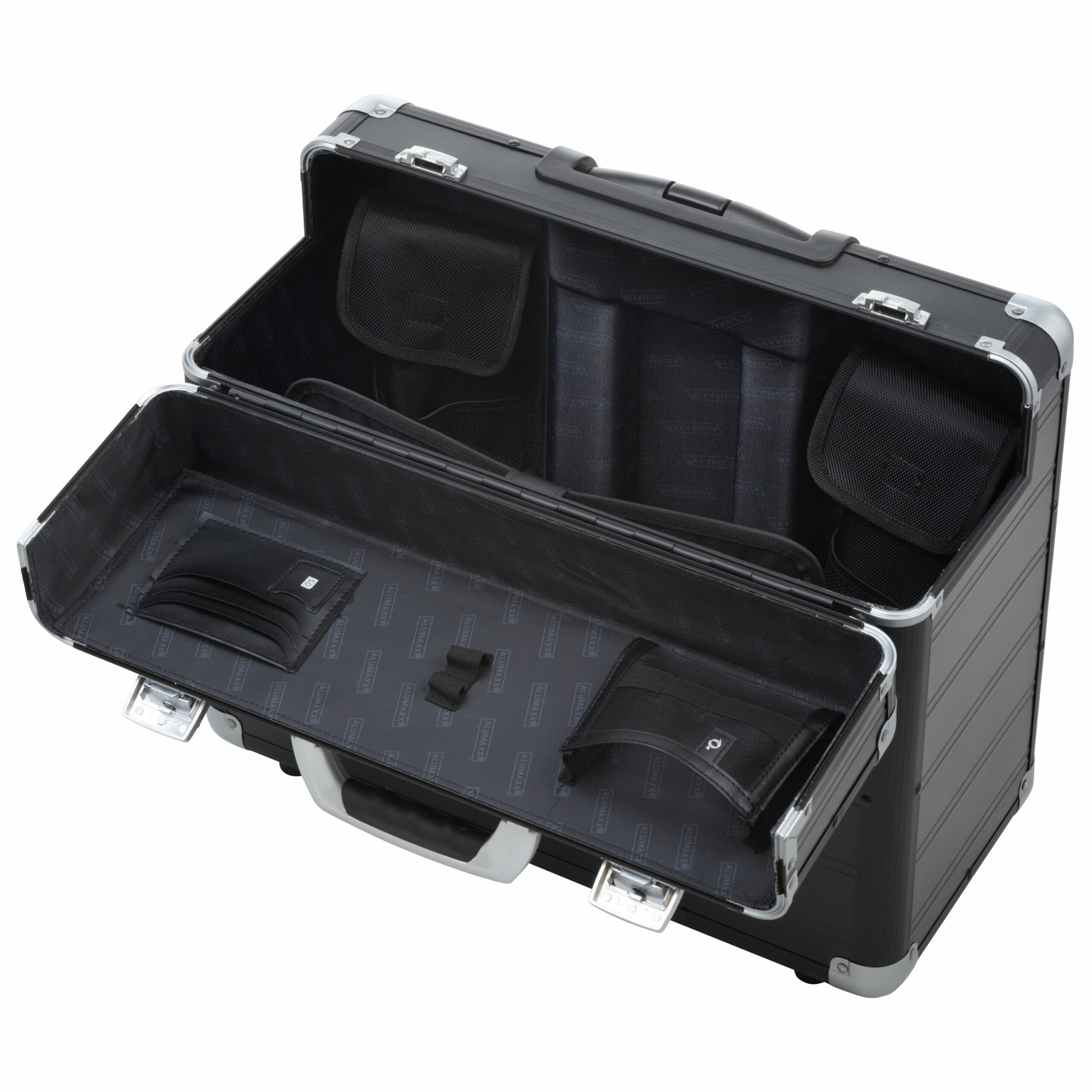 Alumaxx C-2 Pilotenkoffer Aluminium Carbon silber Trolley