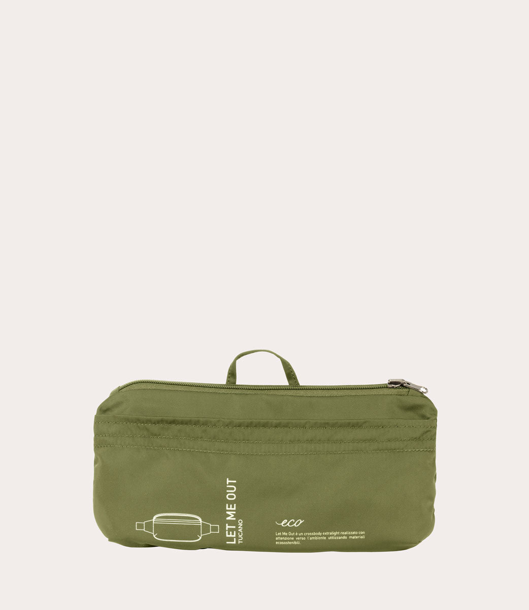 Tucano Let Me Out Umhängetasche Oliv Faltbar Crossbody