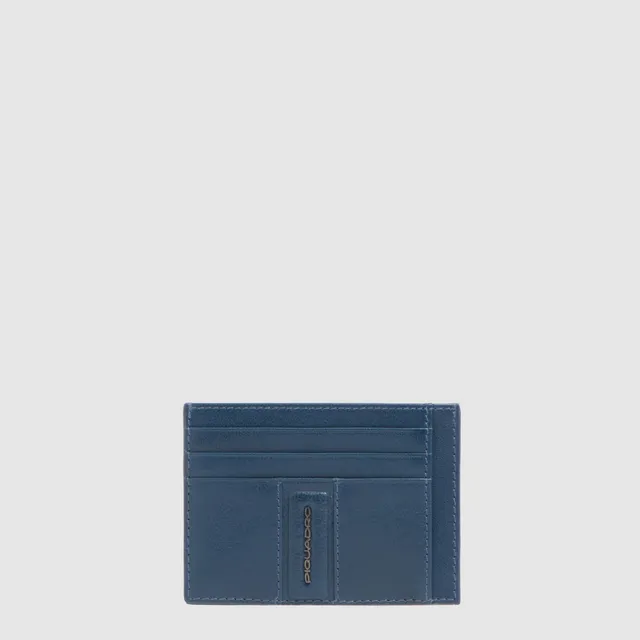 Piquadro Blue Square Kartenetui Herren Schwarz Leder