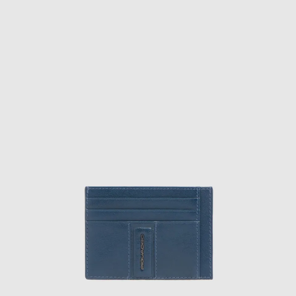 Piquadro Blue Square Kartenetui Herren Schwarz Leder