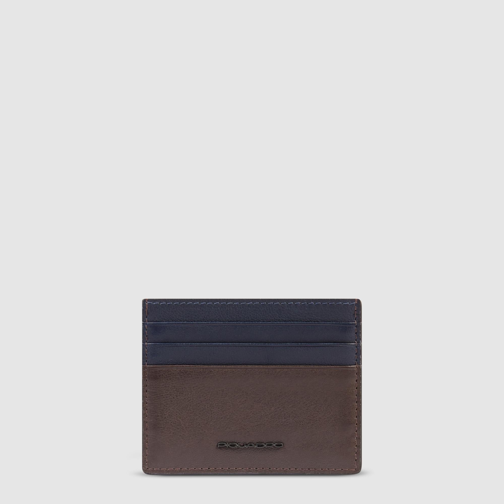 Piquadro Black Square Kartenetui Herren RFID dünn blau
