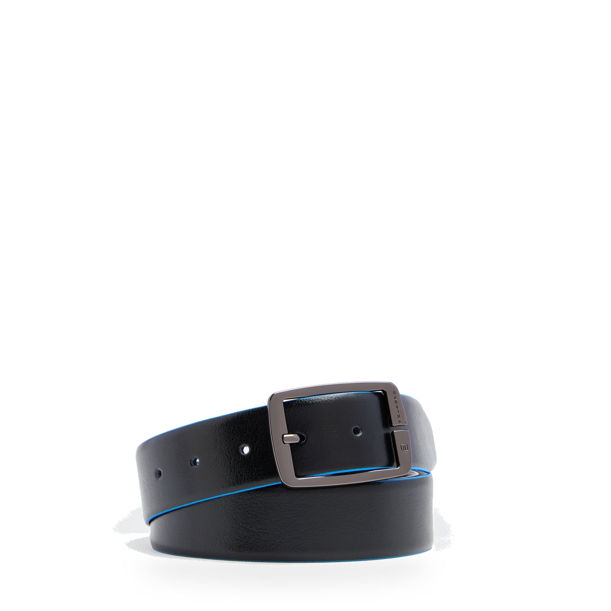 Piquadro Blue Square Gürtel Leder Reversibel Schwarz