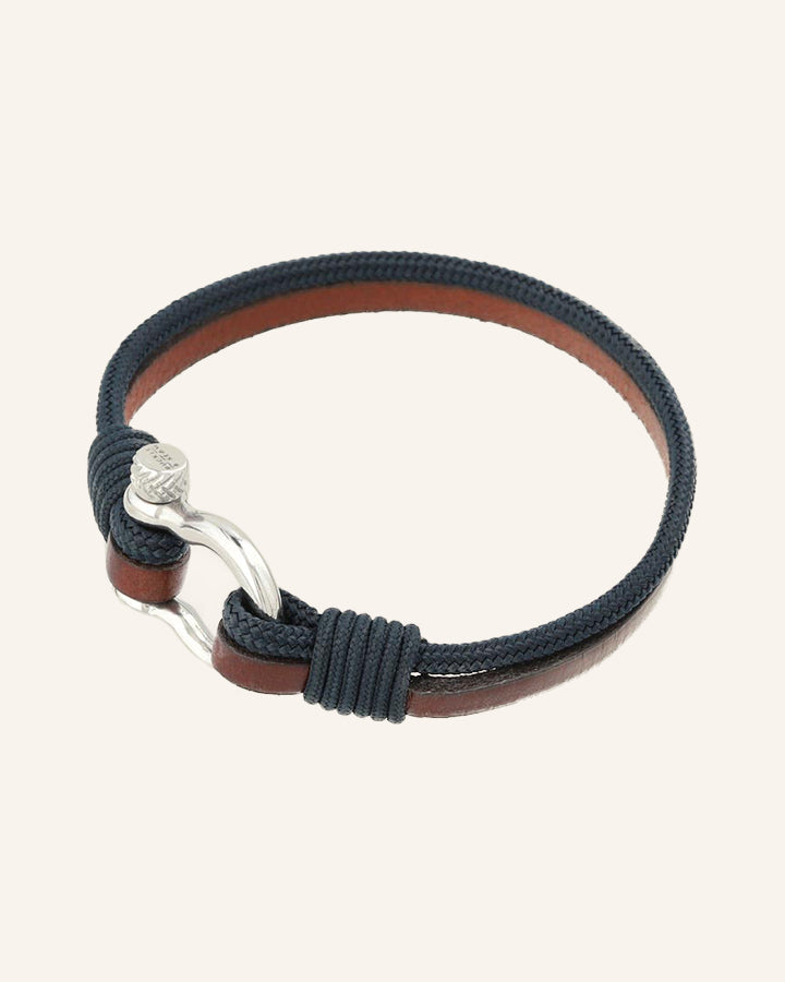 Buckle & Seam Oahu Lederarmband L Nylon Drehverschluss