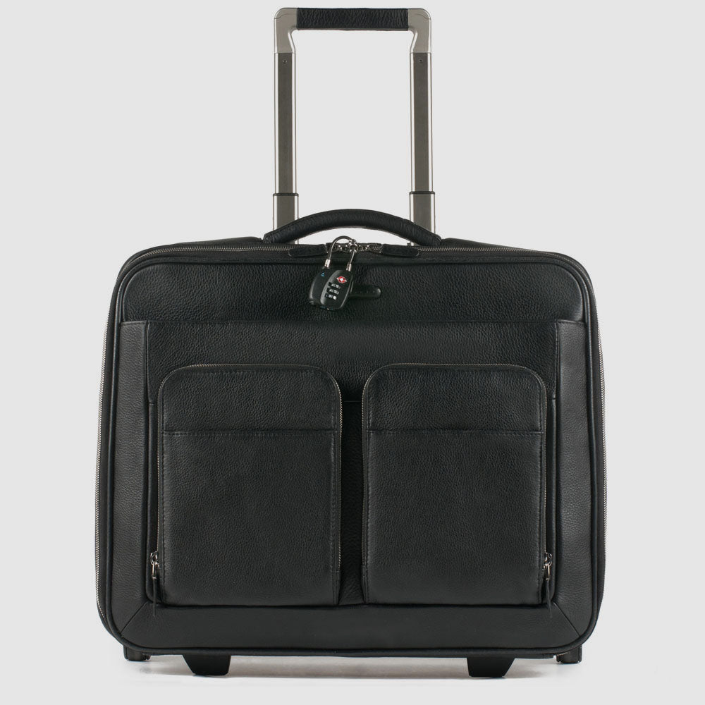 Piquadro PQLP Business Trolley Laptop 15,6 Zoll Schwarz