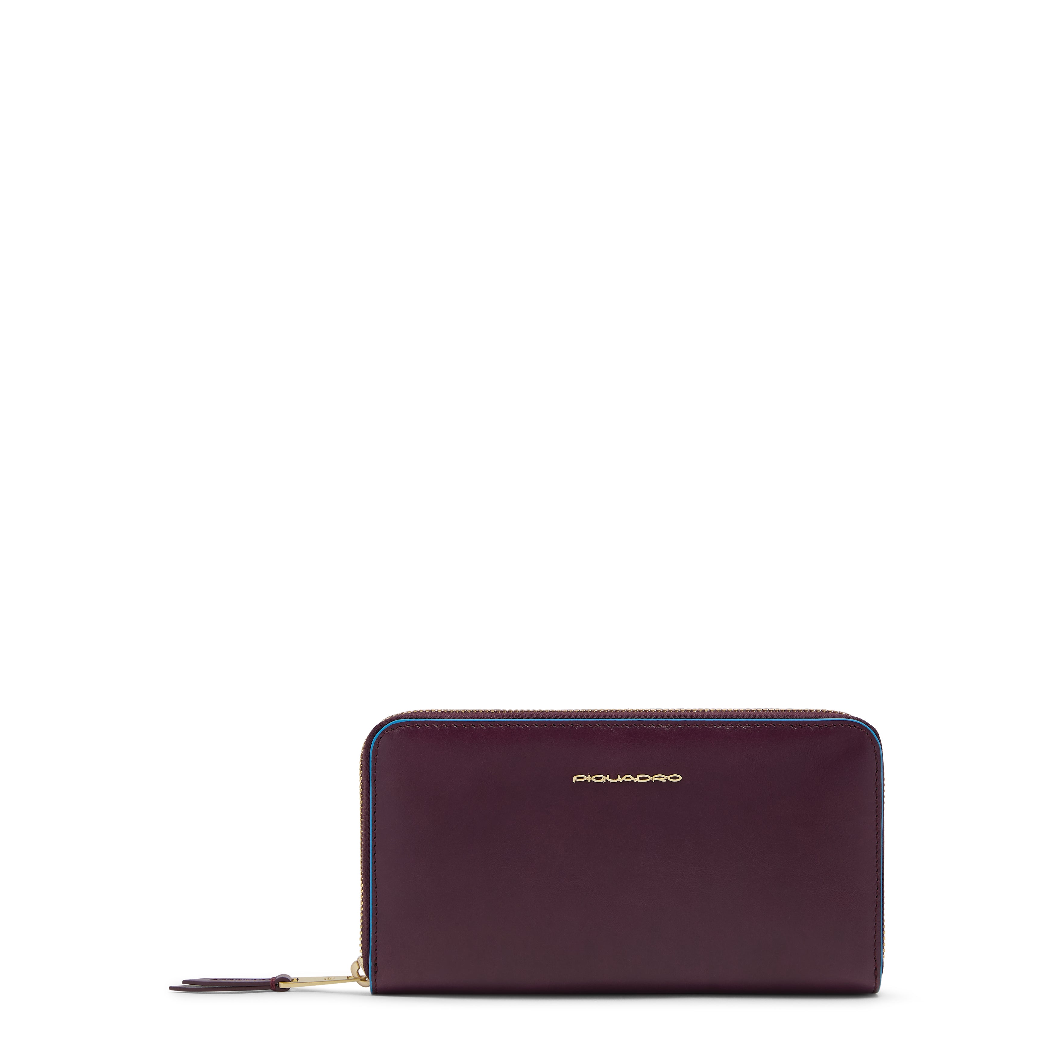 Piquadro Materia Damen-Geldbörse Leder Zip-around Schwarz