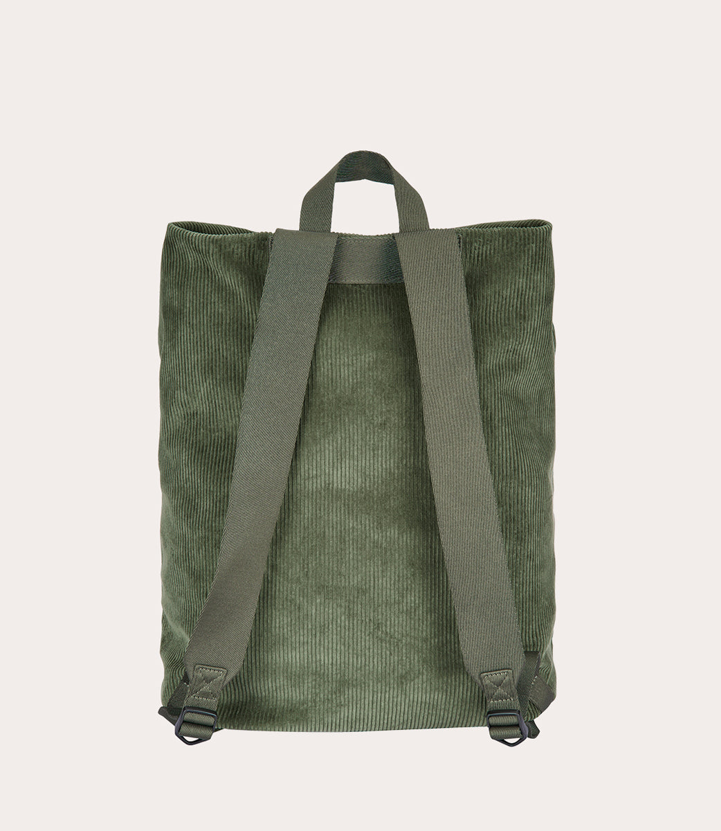 Tucano Carry Cord-Rucksack Grün Samt Recycling