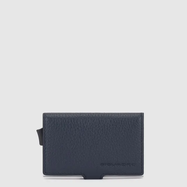 Piquadro Black Square Kartenetui Automatisch Blau RFID