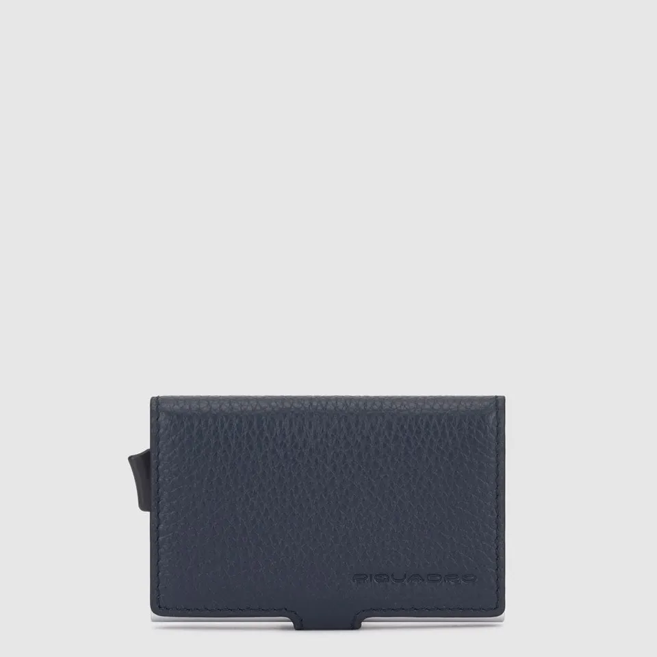 Piquadro Black Square Kartenetui Automatisch Blau RFID