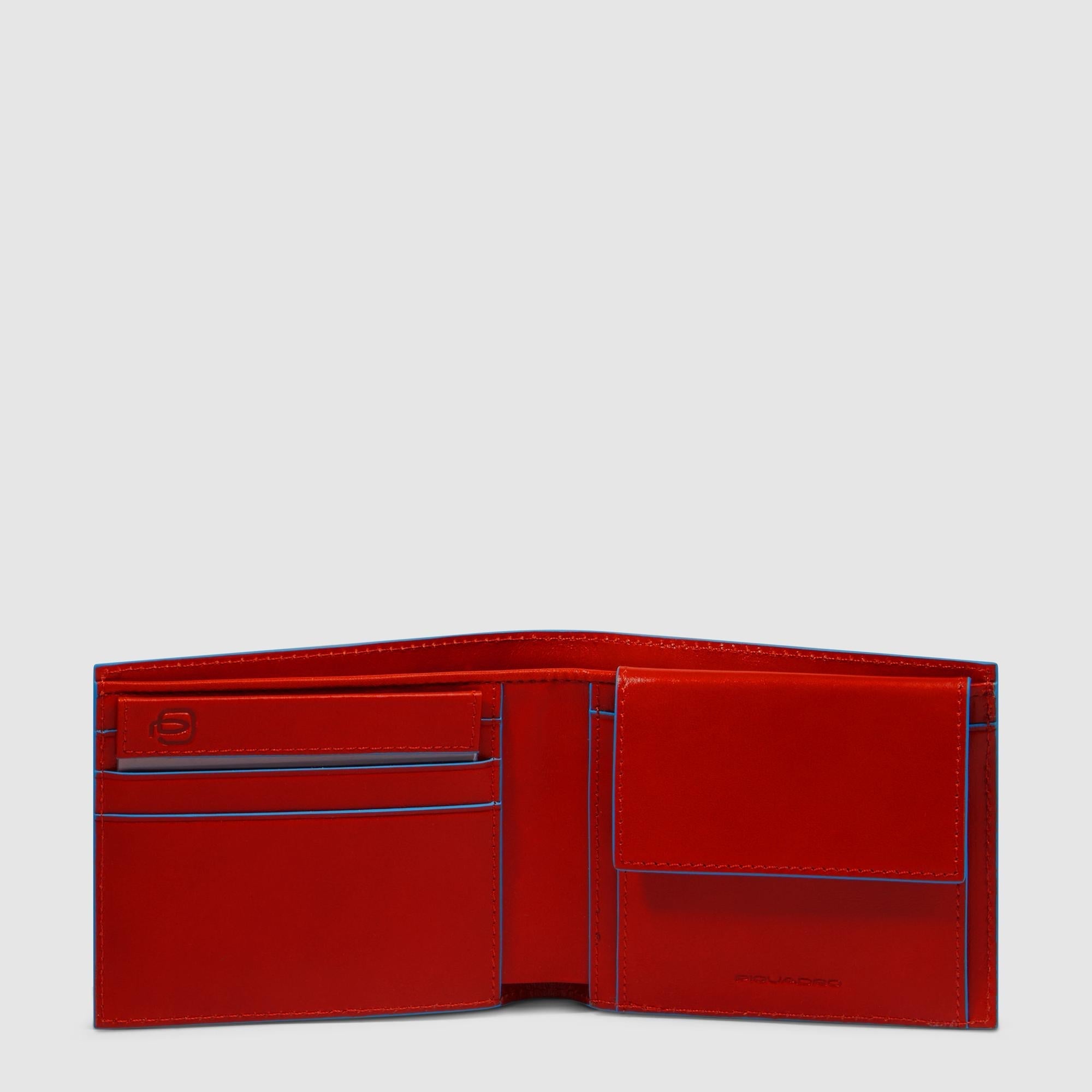 Piquadro Blue Square Herren Geldbörse Leder mit Münzfach RFID