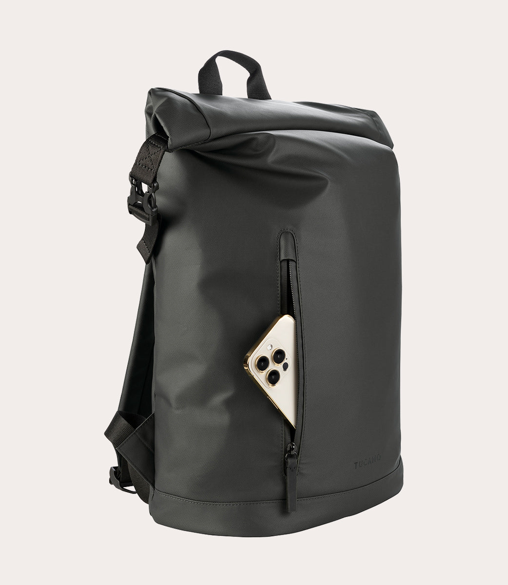 Tucano Rollo Laptop-Rucksack 15,6 Zoll Blau Rolltop