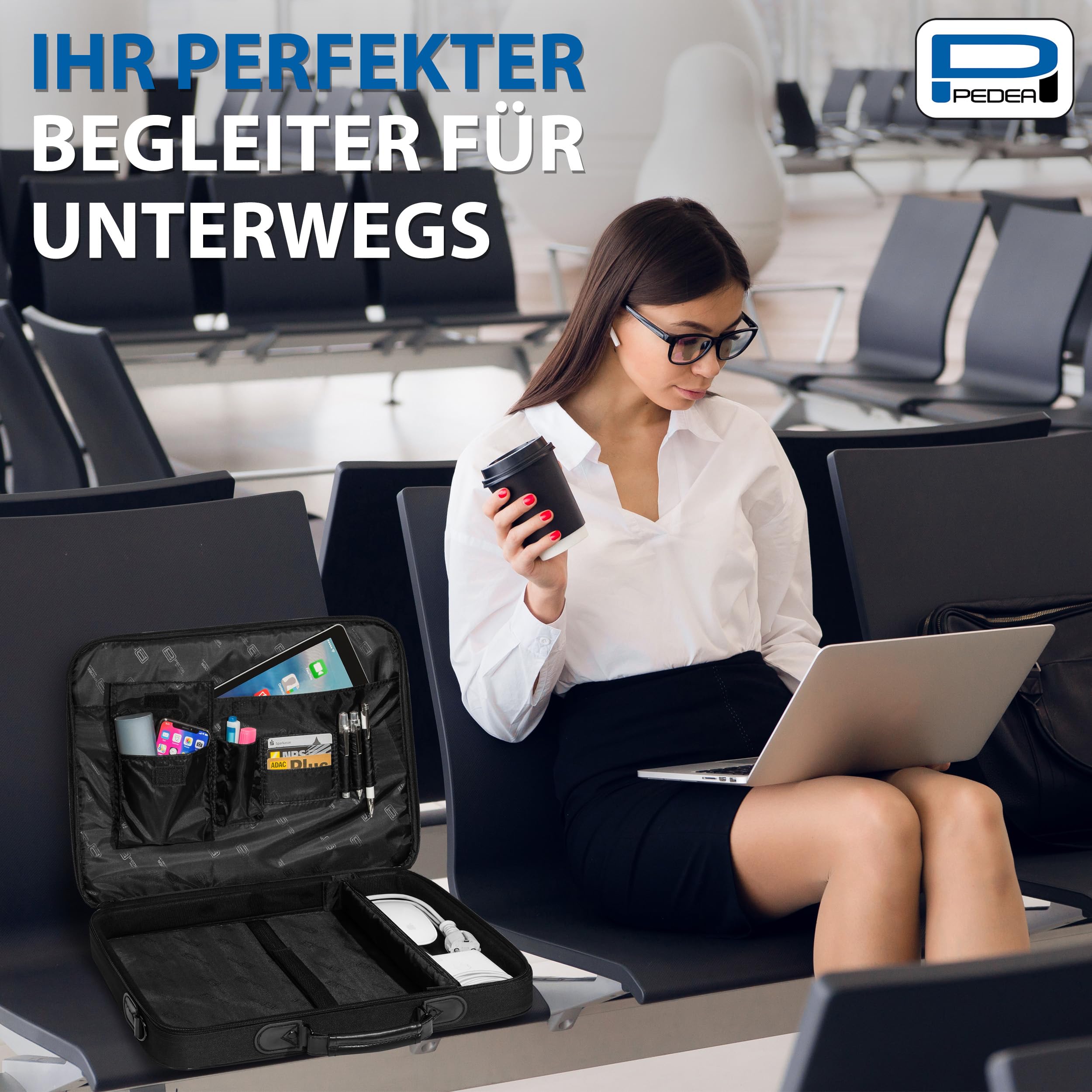 Pedea Trendline Laptoptasche 50x39cm 18,4 Zoll Schwarz