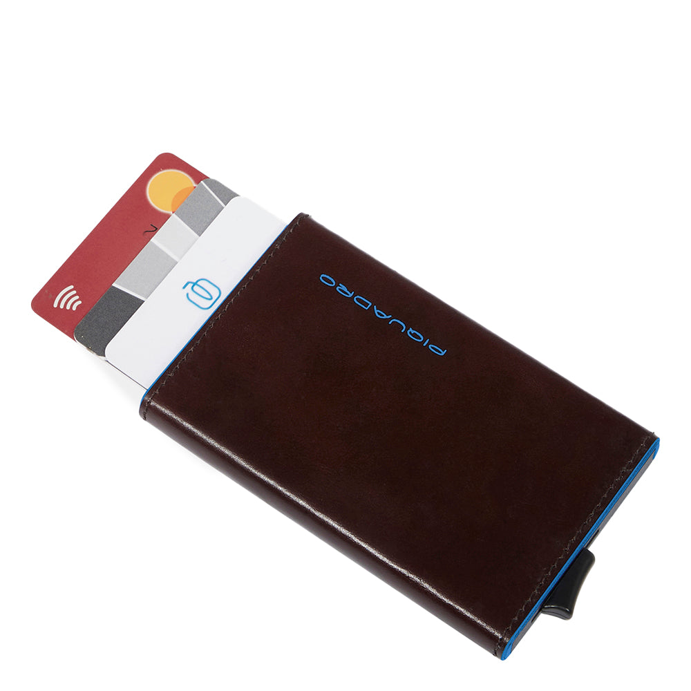 Piquadro Black Square Kreditkartenetui Sliding RFID schwarz