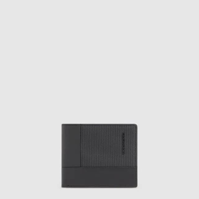 Piquadro Blue Square Geldbörse Herren Recycling schwarz