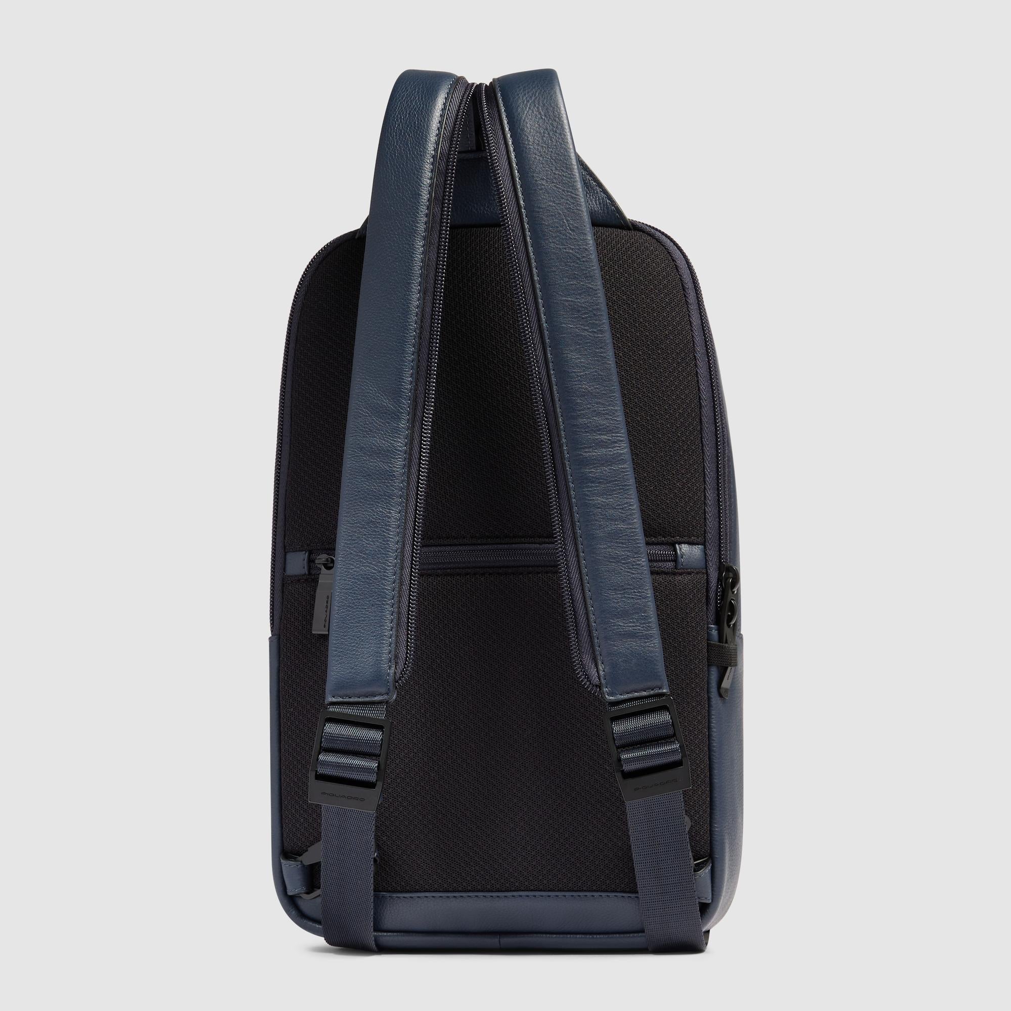 Piquadro Urban Slingbag Herren Leder Schwarz iPad-Fach