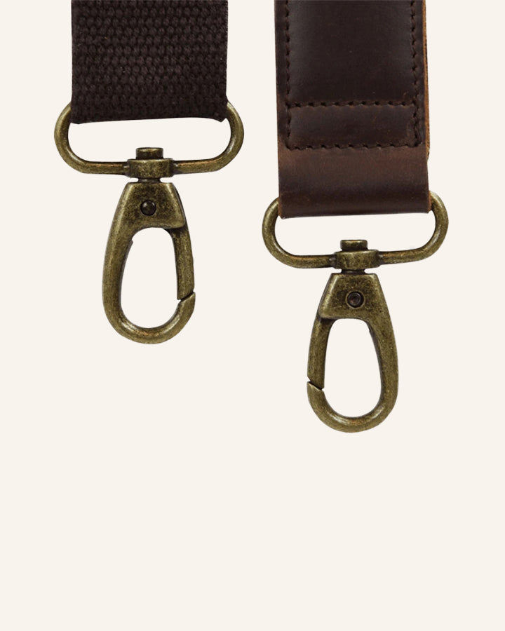 Buckle & Seam Canvas Schulterriemen Taschenriemen Braun 140cm