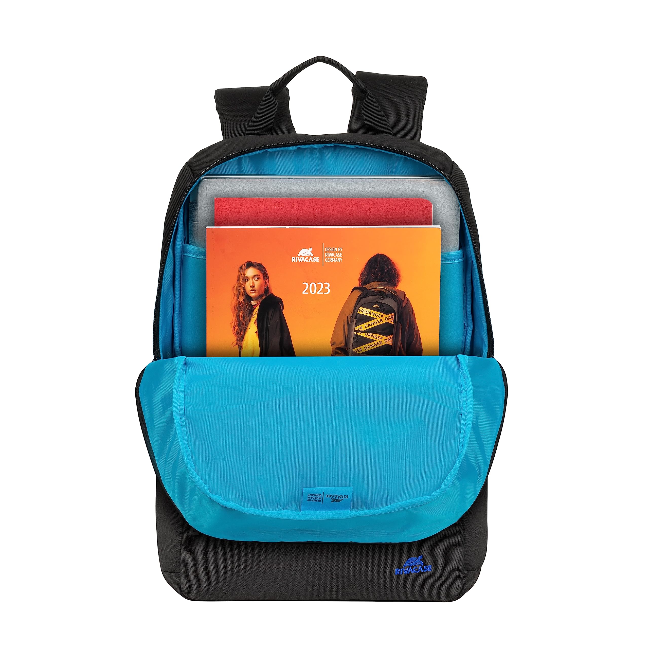 RIVACASE Aviva Laptop Rucksack 15,6 Zoll Schwarz 15L wasserabweisend