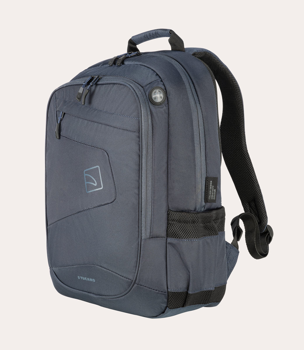 Tucano Lato Rucksack 17 Zoll Blau Laptopfach recycelt